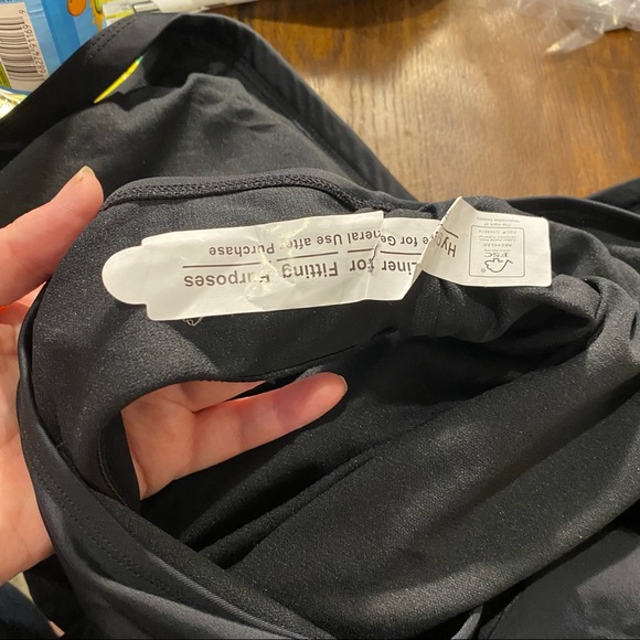 Zipper Front One Piece Swimsuit Black 24W NWT - Picture 7 of 9